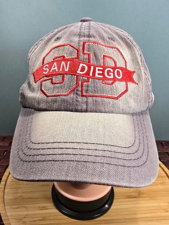 Strand Headwear San Diego SD Adjustable Baseball Cap Men's Gray