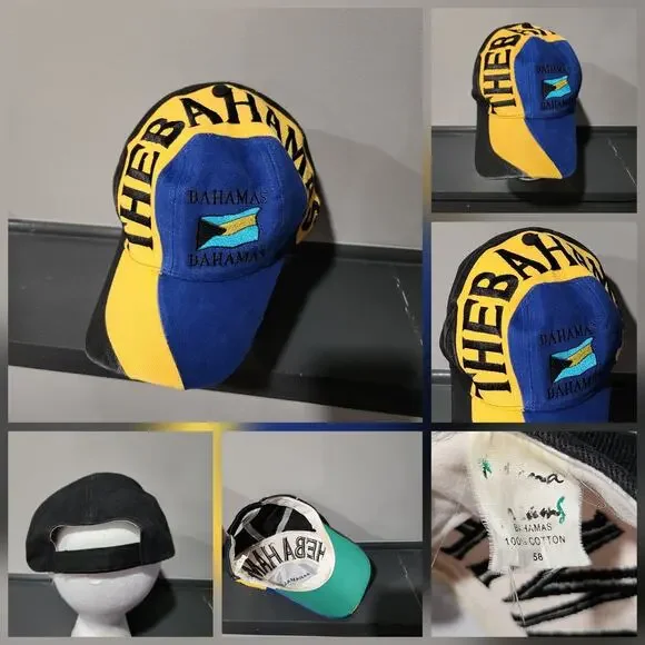 VTG 90s The Bahamas Island Dreams Adjustable‎ Strapback Hat Cap OSFA