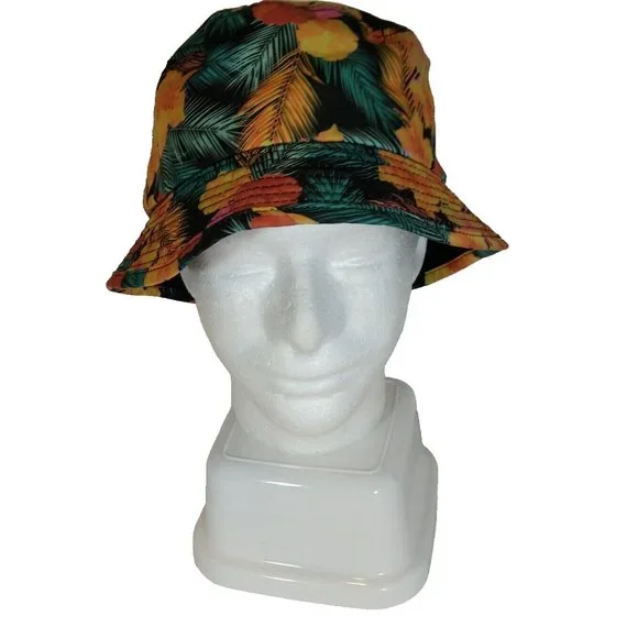 Bozkee Reversable Tropical or Black Boonie‎ Fishing Hunting Sports Cap Hat