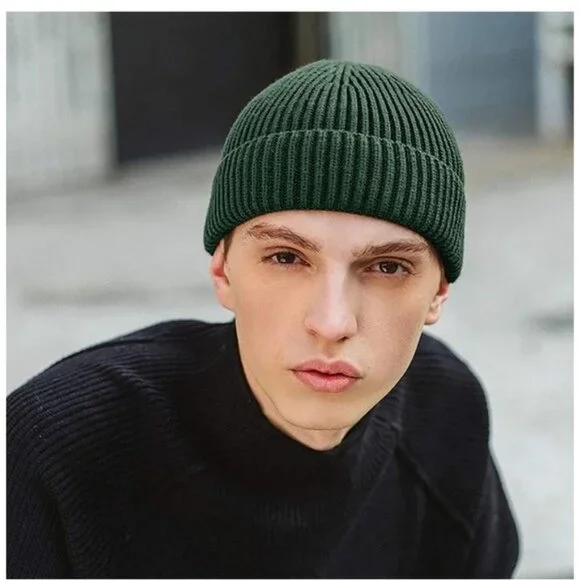 Wool Watch Fisherman Beanie Cap