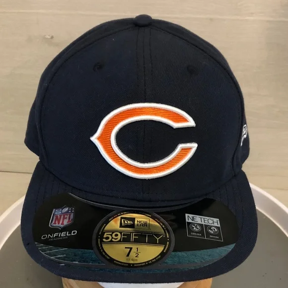 Chicago Bears New Era NFL Onfield Adult Sized 7 1/2 Hat Cap NWT Please Read