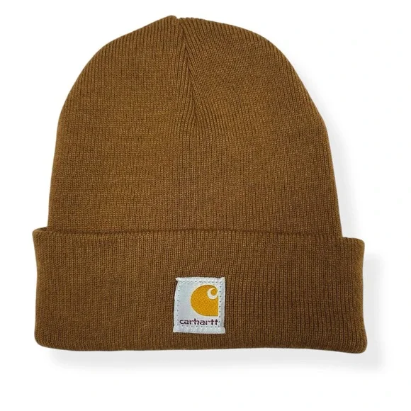 Carhartt Men's Brown Knit Cuffed Beanie One Size USA Work‎