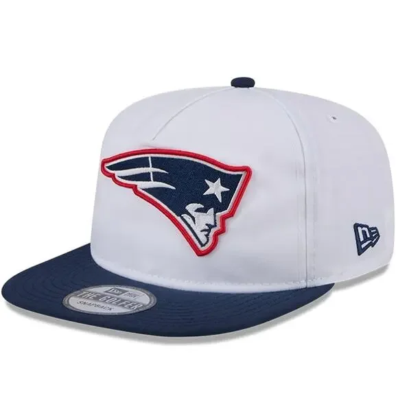 New England Patriots New Era 2024 Training Camp Golfer Snapback Cap White Navy