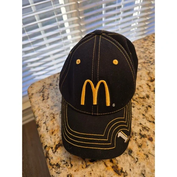 NASCAR Chip Ganassi Racing McDonalds Hat‎ Black Yellow Pukka Headwear Cap Mens
