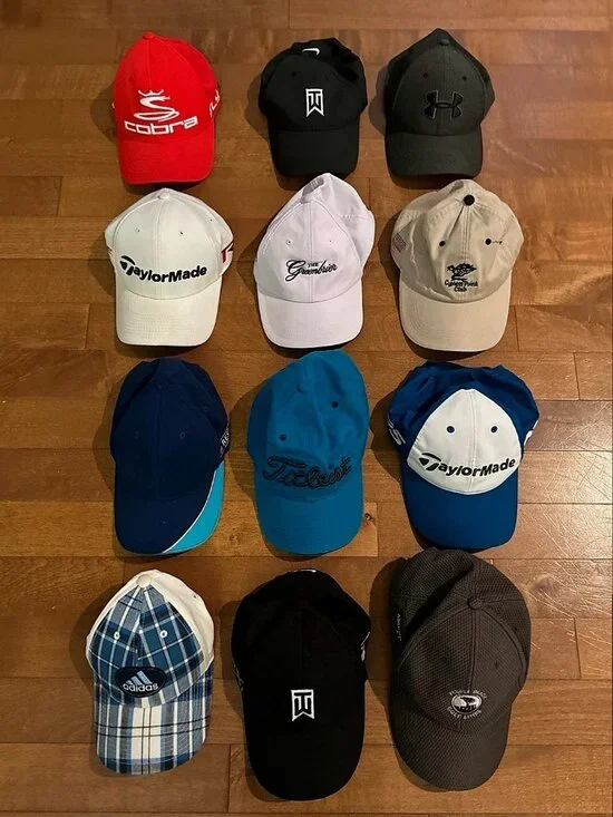Cobra, Nike, Adidas Golf baseball hat bundle of 13 hats