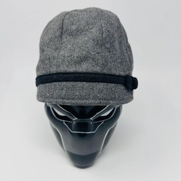 Vintage Goorin Bros Gray Wool Blend Flat‎ Cap Hat Medium Crown Logo