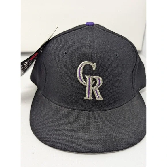 Colorado Rockies Hat‎ Cap 7 1/4  New Era 5950 Pro Model 100% Wool Deadstock 90s