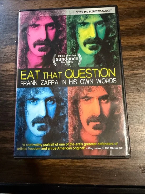 Sony Eat That Question Frank Zappa DVD — Pink Green Blue Orange Pop-Art Cover