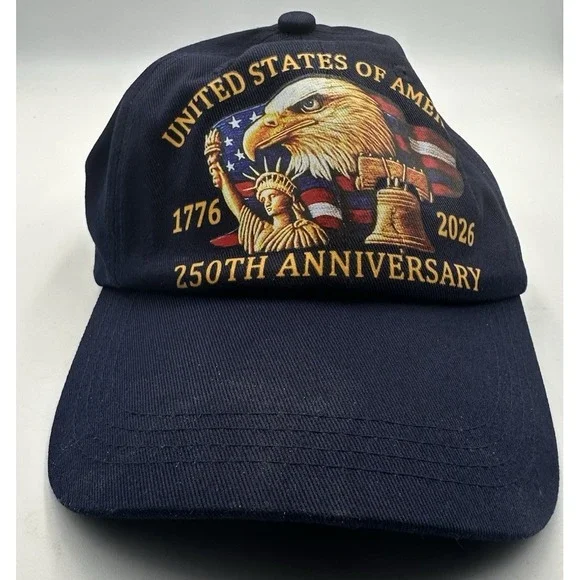 U.S.A 250th Anniversary Ball Cap‎ adjustable strap blue