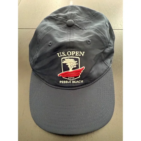 US Open Pebble Beach Golf Hat Cap Mens‎ OS Navy Adjustable Strapback The Game