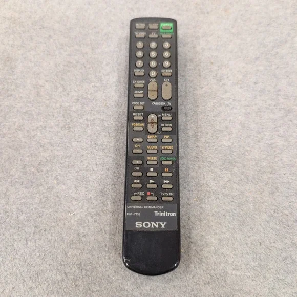 Sony RM-Y118 Universal Commander Remote Control Trinitron TV VCR Cable Black