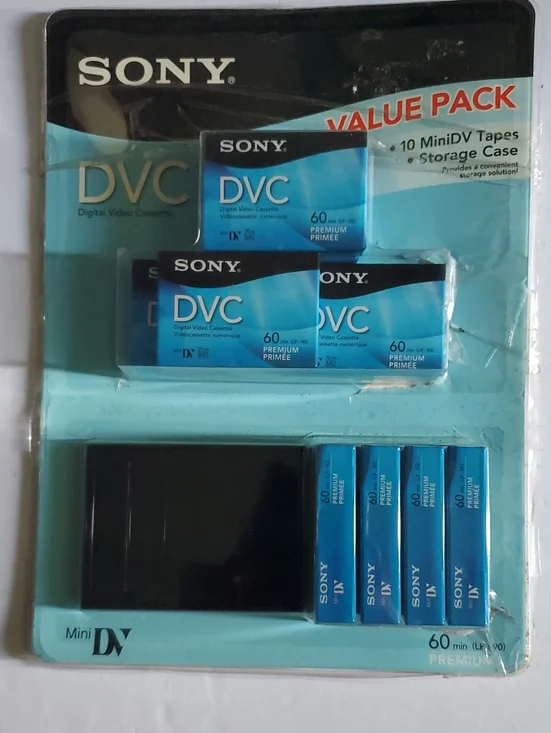 Sony MiniDV DVC Premium Tapes Value Pack  and Storage Case