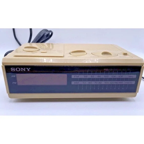 Vintage Sony Dream Machine ICF-C24 AM/FM Alarm Clock Radio Beige TESTED