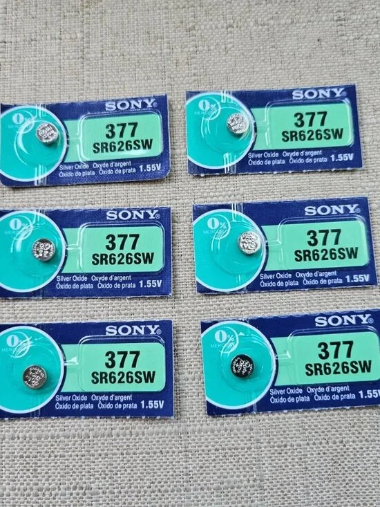 Sony Battery 317 SR626SW Silver Oxide 1.55V Lot of 6 Replacement Made in Japan