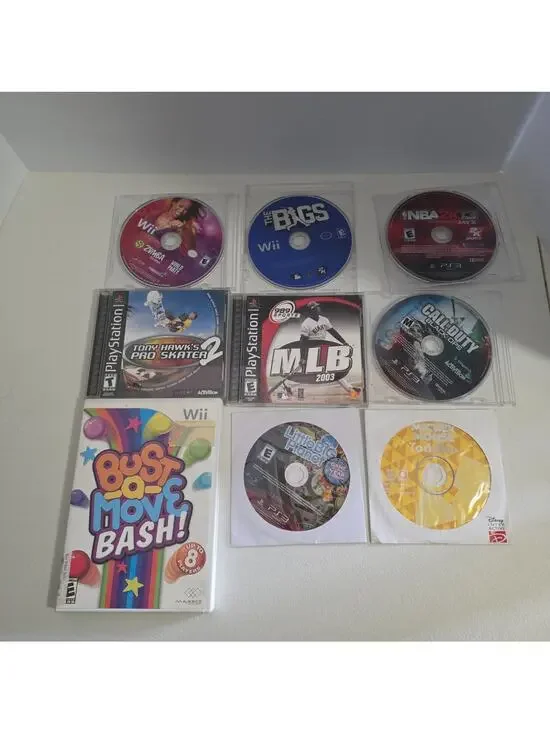 Mixed Nostalgia Video Game Lot PS1 PS3 Wii Xbox – Tony Hawk 2 Black Ops + More