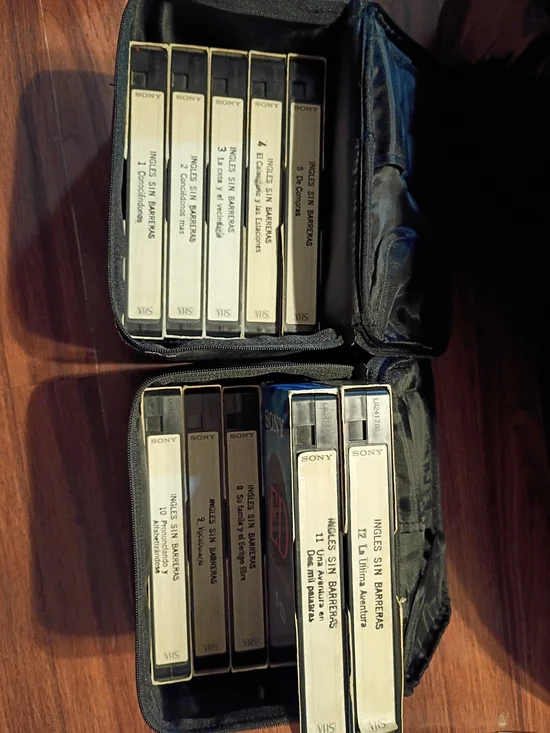 Inglés Sin Barreras VHS Tape Set Vintage English Learning Course