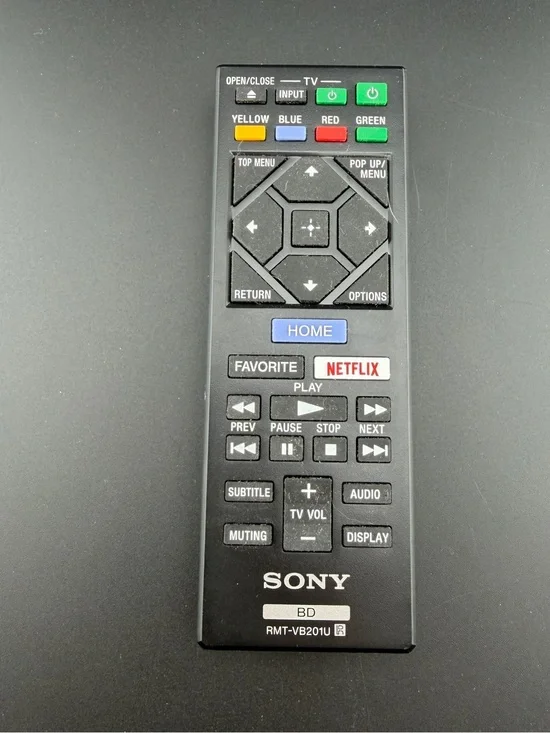 Sony Remote Control RMT-VB201U - Black with Color Function Keys