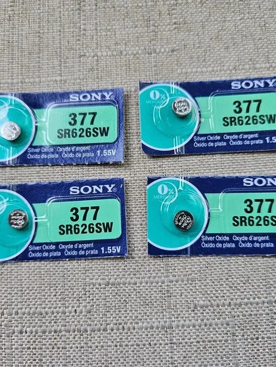 Sony Battery 317 SR626SW Silver Oxide 1.55V Made in Japan Lot of 4