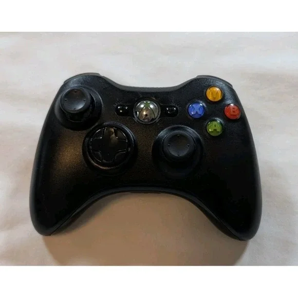 Authentic Xbox 360 Wireless Controller Black (No Battery Cover) OEM Model 1403