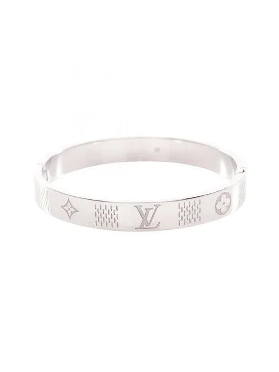 Louis Vuitton Bracelet Bangle Damier Heritage Stainless Steel