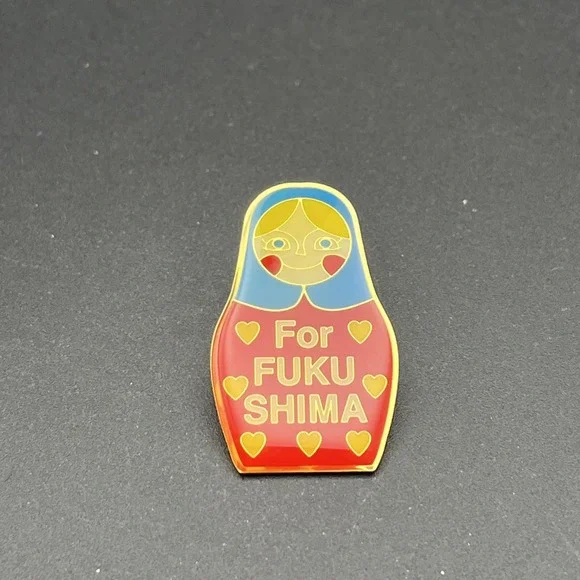 For Fukushima Japan Russian‎ Nesting Doll Charity Lapel Hat Pin