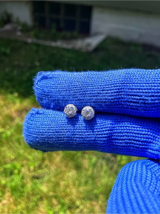 Brand New 925 Sterling Silver Moissanite Earrings
