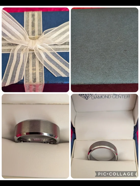 Men's Brushed Silver Titanium Wedding Band - Silver Pd $450 Asking $325