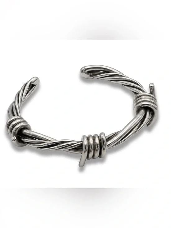 Stainless steel barbed wired  bracelet unisex