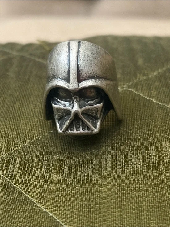 Men's Star Wars Silver Skull Helmet Ring - Gothic Statement Accessory