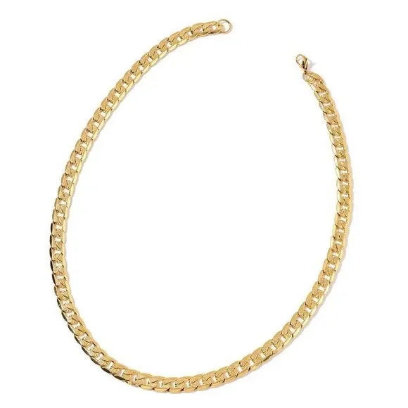 ION Plated YG  Curb Necklace Original Box