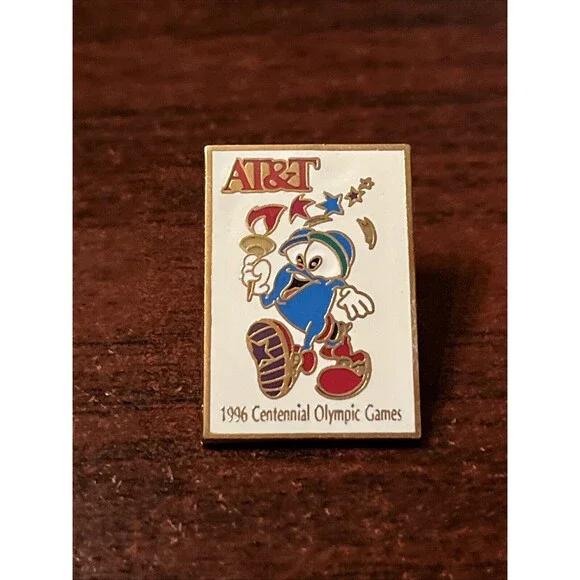 1996 Atlanta Olympics‎ AT&T Phone Company Sponsor Izzy Mascot Lapel Hat Pin
