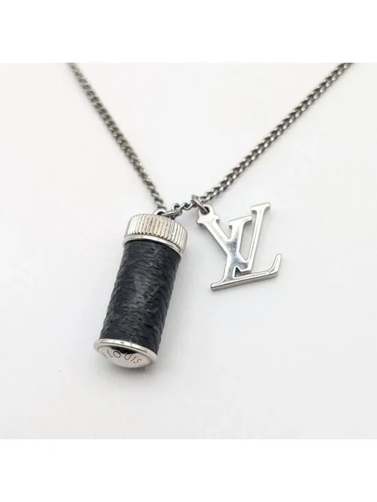 Louis Vuitton Monogram Eclipse Collier Charm Necklace