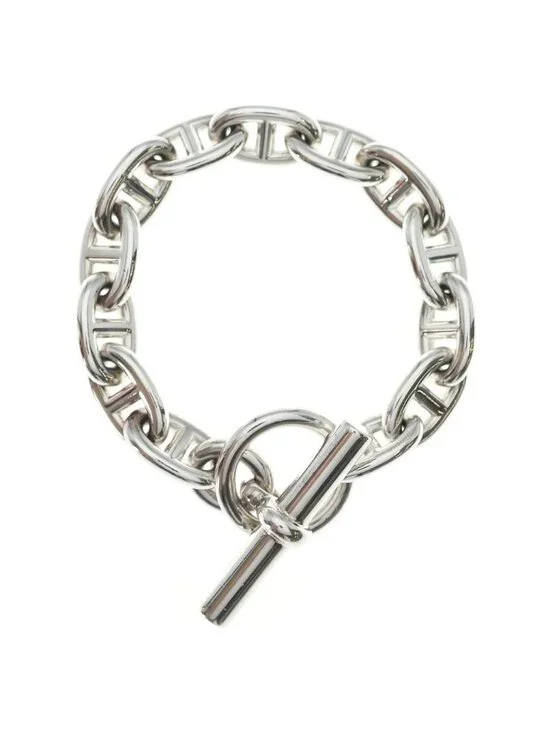 Hermes Chaine D'ancre MM Chain Bracelet Silver