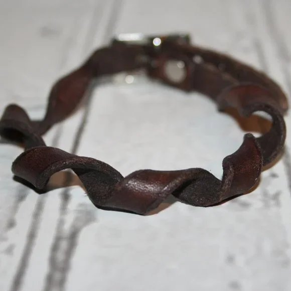 🤎🪢 Brown Leather Twisted Bracelet · 9–11