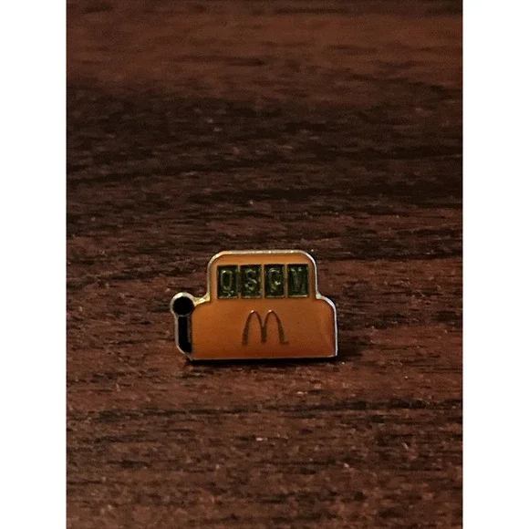 Vintage McDonald's QSCV Cash‎ Register  Employee Lapel Hat Pin