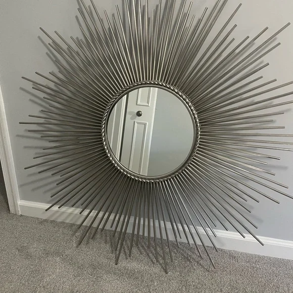 Sunburst Silver Wall Mirror