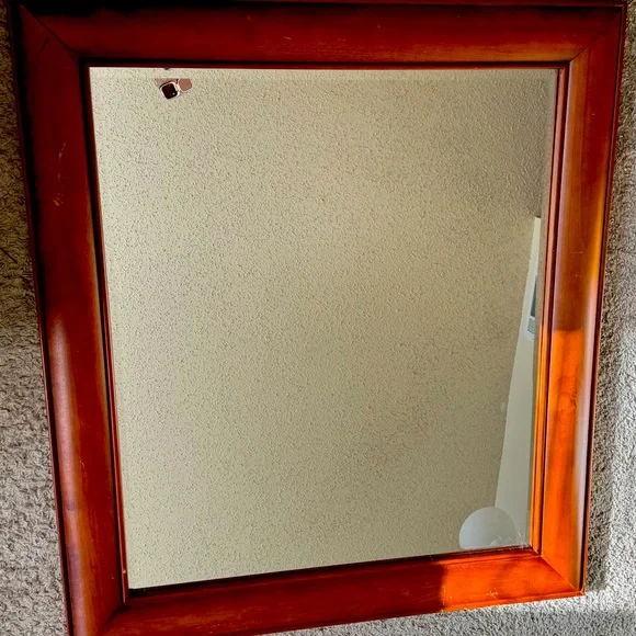 Real wood frame mirror