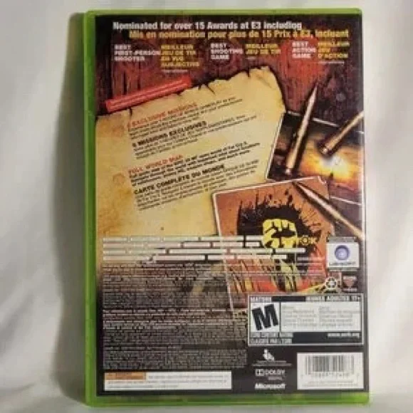 Xbox Green Video Game Case - M Rated Action Game