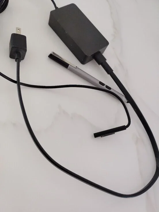 Slim Gray Stylus Pen with Dual Buttons For Surface Pro And Pro Charger