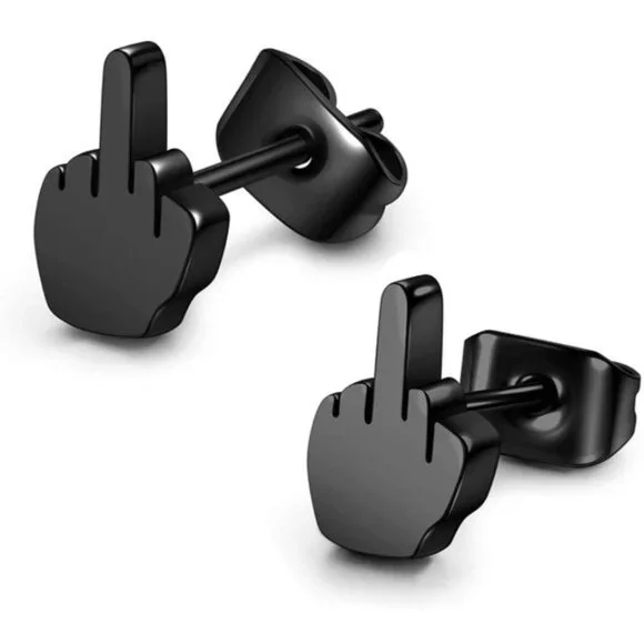 2 Set Punk Stainless Steel Earring