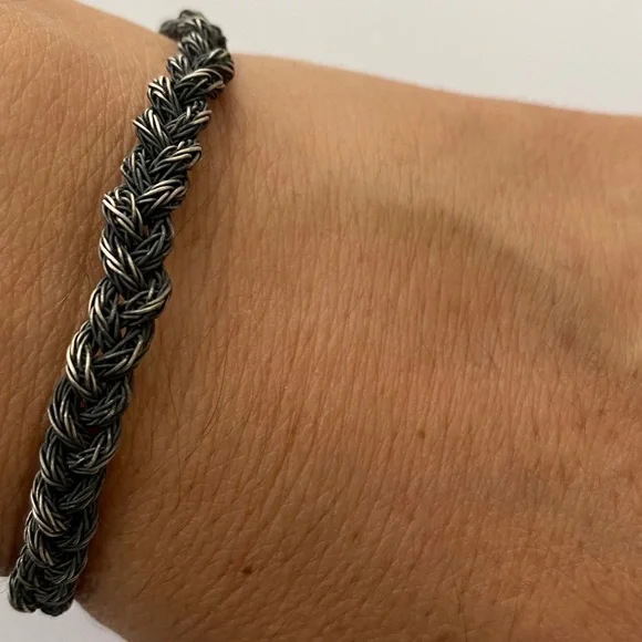 925 silver 7.75” 6mm wire handmade bracelet Unisex