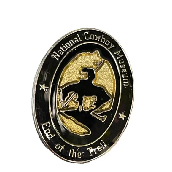 National Cowboy Museum End of the Trail Pin Tie Tack Black Border‎