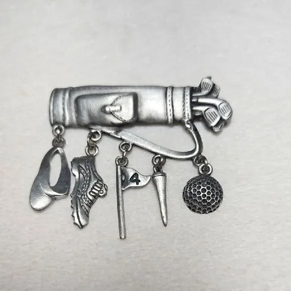 Vintage Golf Bag Brooch