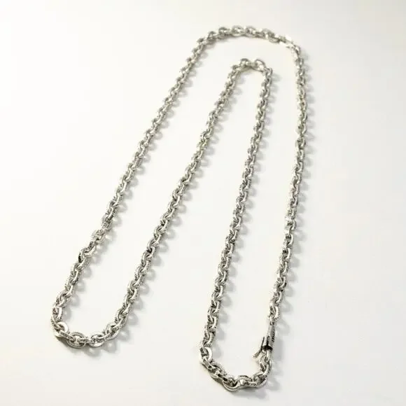 Chrome Hearts Paper Chain Necklace 30 inch Sterling Silver .925