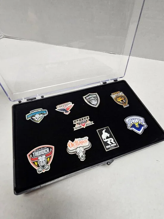 Exclusive Team PBR set of 9 Lapel/ Hat Pins Professional Bull Riding Teams Rodeo