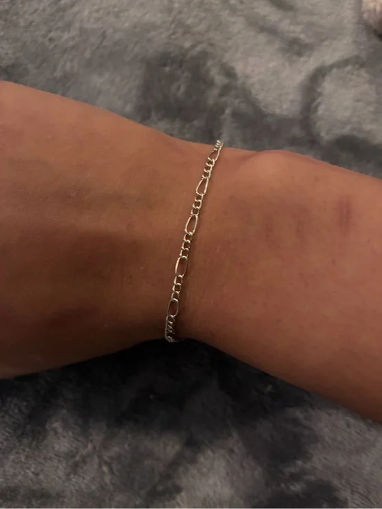 Silver Men's Boys Girls Womens Figaro Chain Bracelet