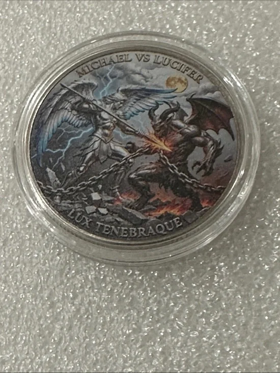Michael vs Lucifer Collectible Coin - Multicolor