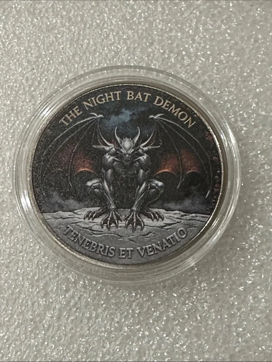 The Night Bat Demon Collectible Coin - Dark Metallic Finish