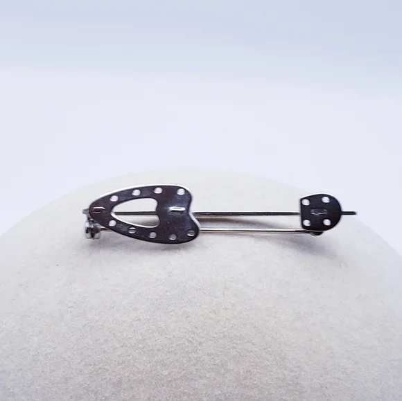 Unique Sterling Silver BEAU Brooch Unisex