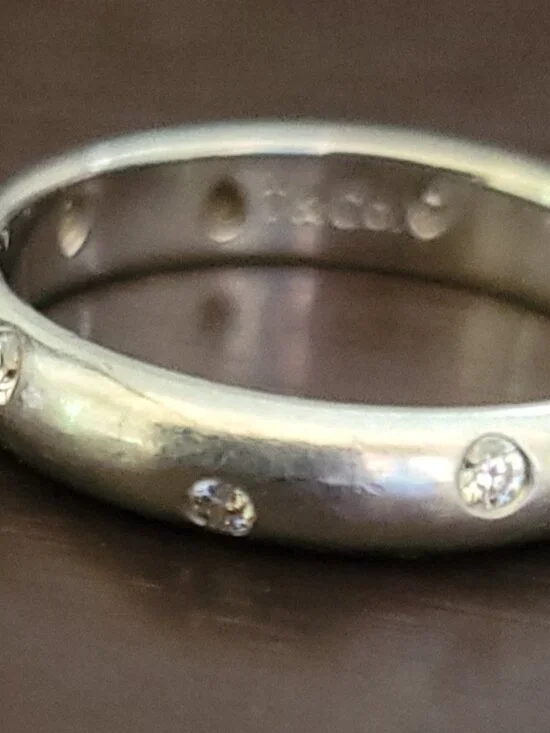 Tiffany & Co Vintage Platinum Diamond Etoile Band Men's 9.5